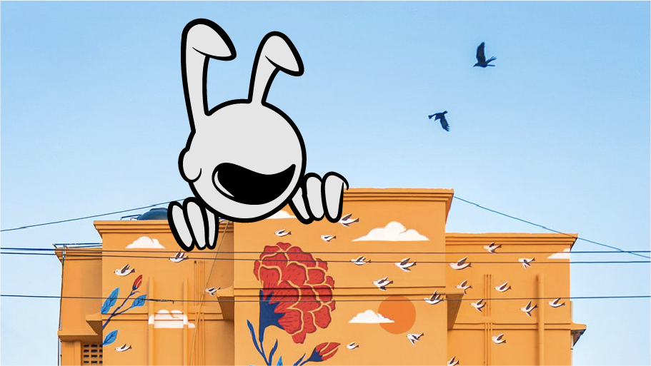 moon rabbit beano peeking