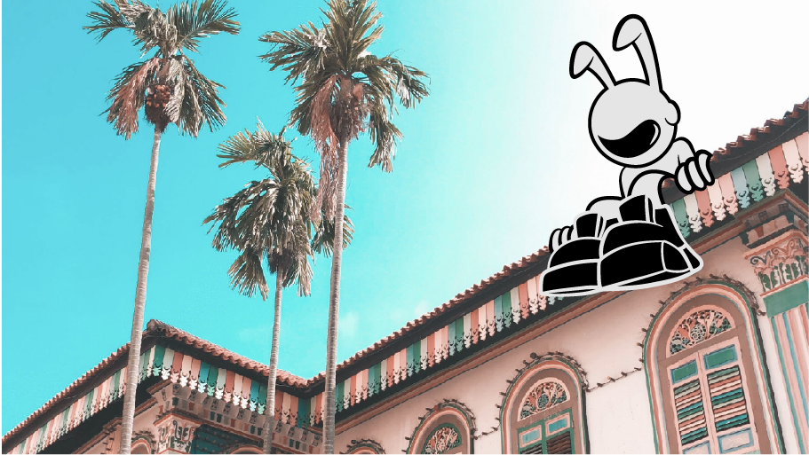 moon rabbit beano on roof top